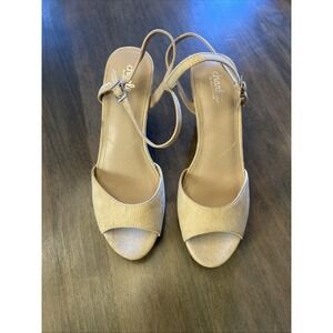 Charles By Charles David Womens Lambert Cork Wedge Platform Sandals Size 10 M